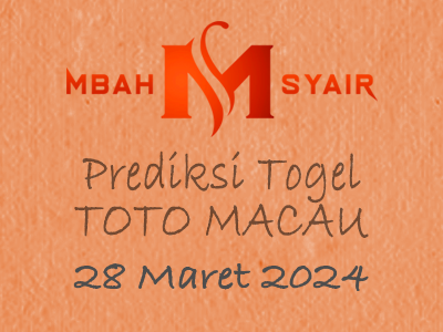 Kode Syair Macau 28 Maret 2024 Hari Kamis